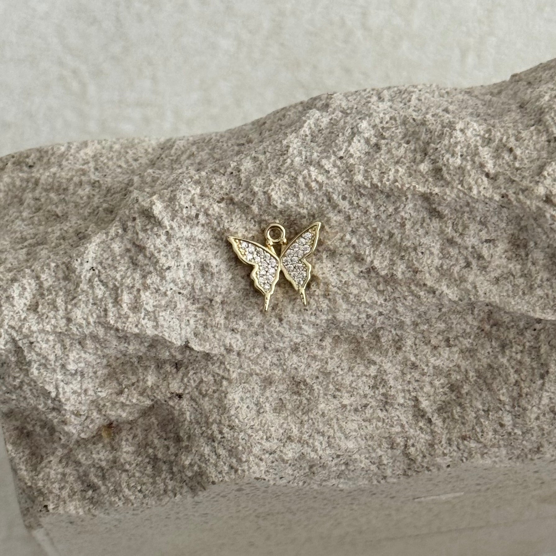 Zircon Butterfly Charm