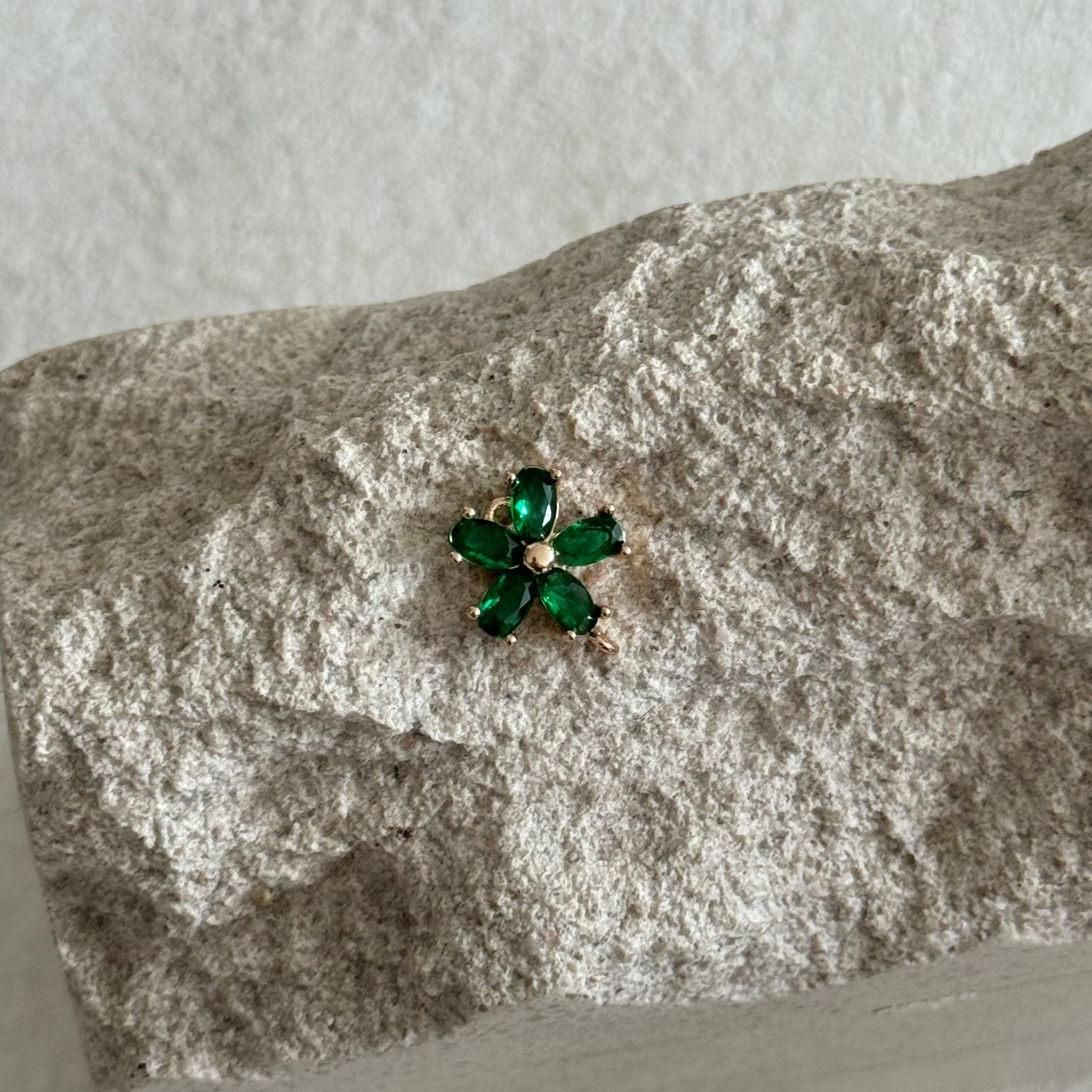 Green Flower Charm